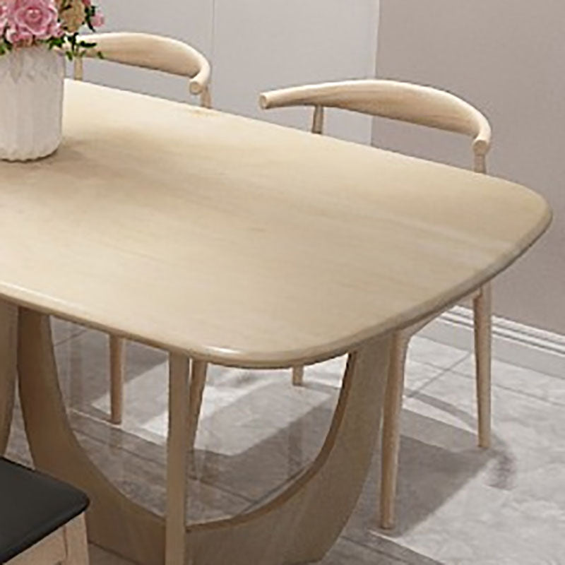 Contemporary Dining Table Oval Solid Wood Dinner Table Home Kitchen Dinner Clearhalo 'Dining Tables & Seating' 'Dining Tables' 'dining_table' 'furn' 'furn_dining_table' 'Furniture' 'Kitchen & Dining Furniture' 5241485