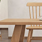 Mesa de comedor rectangular mesa de cena de madera maciza de estilo sólido para la casa de la cocina