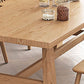 Mesa de comedor rectangular mesa de cena de madera maciza de estilo sólido para la casa de la cocina