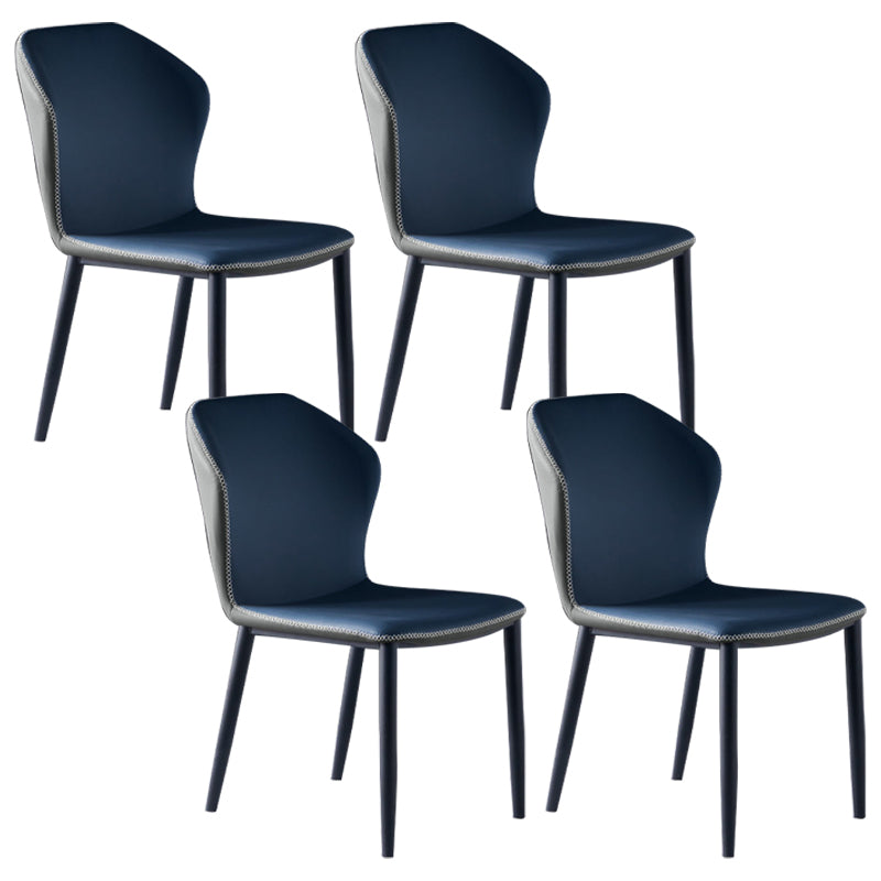 Moderne stijl Wingback Side stoel stoel ARMLess faux lederen eetkamerstoel voor thuisgebruik