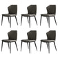Contemporary Faux Leather Dining Room Chair Armless Wingback Side Chair for Home Use