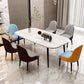 Glam Faux Leather Dining Chairs Metal Arm Dining Room Chairs for Restaurant Use Clearhalo 'Dining Chairs' 'Dining Tables & Seating' 'dining_chair' 'furn' 'furn_dining_chair' 'Furniture' 'Kitchen & Dining Furniture' 5241716