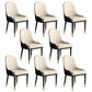 Glam Faux Leather Dining Chairs Metal Arm Dining Room Chairs for Restaurant Use Cream Gray 8 Piece Set Clearhalo 'Dining Chairs' 'Dining Tables & Seating' 'dining_chair' 'furn' 'furn_dining_chair' 'Furniture' 'Kitchen & Dining Furniture' 5241720