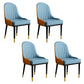 Glam Faux Leather Dining Chairs Metal Arm Dining Room Chairs for Restaurant Use Blue-Orange 4 Piece Set Clearhalo 'Dining Chairs' 'Dining Tables & Seating' 'dining_chair' 'furn' 'furn_dining_chair' 'Furniture' 'Kitchen & Dining Furniture' 5241733