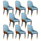Glam Faux Leather Dining Chairs Metal Arm Dining Room Chairs for Restaurant Use Blue-Orange 8 Piece Set Clearhalo 'Dining Chairs' 'Dining Tables & Seating' 'dining_chair' 'furn' 'furn_dining_chair' 'Furniture' 'Kitchen & Dining Furniture' 5241735