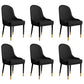 Glam Faux Leather Dining Chairs Metal Arm Dining Room Chairs for Restaurant Use Black 6 Piece Set Clearhalo 'Dining Chairs' 'Dining Tables & Seating' 'dining_chair' 'furn' 'furn_dining_chair' 'Furniture' 'Kitchen & Dining Furniture' 5241738