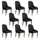 Glam Faux Leather Dining Chairs Metal Arm Dining Room Chairs for Restaurant Use Black 8 Piece Set Clearhalo 'Dining Chairs' 'Dining Tables & Seating' 'dining_chair' 'furn' 'furn_dining_chair' 'Furniture' 'Kitchen & Dining Furniture' 5241739