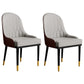 Glam Faux Leather Dining Chairs Metal Arm Dining Room Chairs for Restaurant Use Grey 2 Piece Set Clearhalo 'Dining Chairs' 'Dining Tables & Seating' 'dining_chair' 'furn' 'furn_dining_chair' 'Furniture' 'Kitchen & Dining Furniture' 5241740