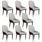 Glam Faux Leather Dining Chairs Metal Arm Dining Room Chairs for Restaurant Use Grey 8 Piece Set Clearhalo 'Dining Chairs' 'Dining Tables & Seating' 'dining_chair' 'furn' 'furn_dining_chair' 'Furniture' 'Kitchen & Dining Furniture' 5241743