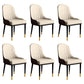 Glam Faux Leather Dining Chairs Metal Arm Dining Room Chairs for Restaurant Use Beige-Coffee 6 Piece Set Clearhalo 'Dining Chairs' 'Dining Tables & Seating' 'dining_chair' 'furn' 'furn_dining_chair' 'Furniture' 'Kitchen & Dining Furniture' 5241750