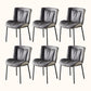 Home Solid Back Contemporary Side Chair Matte Finish Leather Dining Chair