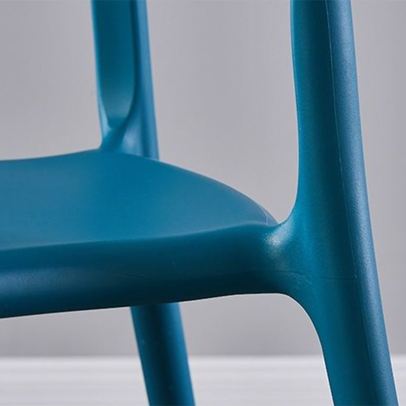 Scandinavian Home Stacking Arm Chair Matte Finish Plastic Dining Chair Clearhalo 'Dining Chairs' 'Dining Tables & Seating' 'dining_chair' 'furn' 'furn_dining_chair' 'Furniture' 'Kitchen & Dining Furniture' 5241981