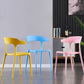 Scandinavian Home Stacking Arm Chair Matte Finish Plastic Dining Chair Clearhalo 'Dining Chairs' 'Dining Tables & Seating' 'dining_chair' 'furn' 'furn_dining_chair' 'Furniture' 'Kitchen & Dining Furniture' 5241990