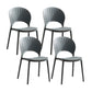 Scandinavian Matte Finish Plastic Dining Chair Home Stacking Side Chair