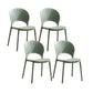 Scandinavian Matte Finish Plastic Dining Chair Home Stacking Side Chair