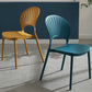 Scandinavian Matte Finish Plastic Dining Chair Home Stacking Side Chair