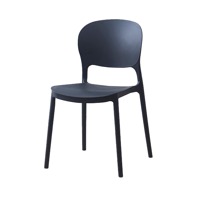 Scandinavian Restaurant Stacking Side Chair Matte Finish Plastic Dining Chair Clearhalo 'Dining Chairs' 'Dining Tables & Seating' 'dining_chair' 'furn' 'furn_dining_chair' 'Furniture' 'Kitchen & Dining Furniture' 5242157