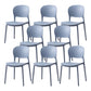 Scandinavian Restaurant Stacking Side Chair Matte Finish Plastic Dining Chair Grey 8 Piece Set Clearhalo 'Dining Chairs' 'Dining Tables & Seating' 'dining_chair' 'furn' 'furn_dining_chair' 'Furniture' 'Kitchen & Dining Furniture' 5242163