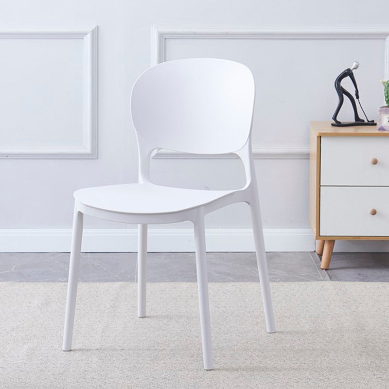 Scandinavian Restaurant Stacking Side Chair Matte Finish Plastic Dining Chair Clearhalo 'Dining Chairs' 'Dining Tables & Seating' 'dining_chair' 'furn' 'furn_dining_chair' 'Furniture' 'Kitchen & Dining Furniture' 5242176