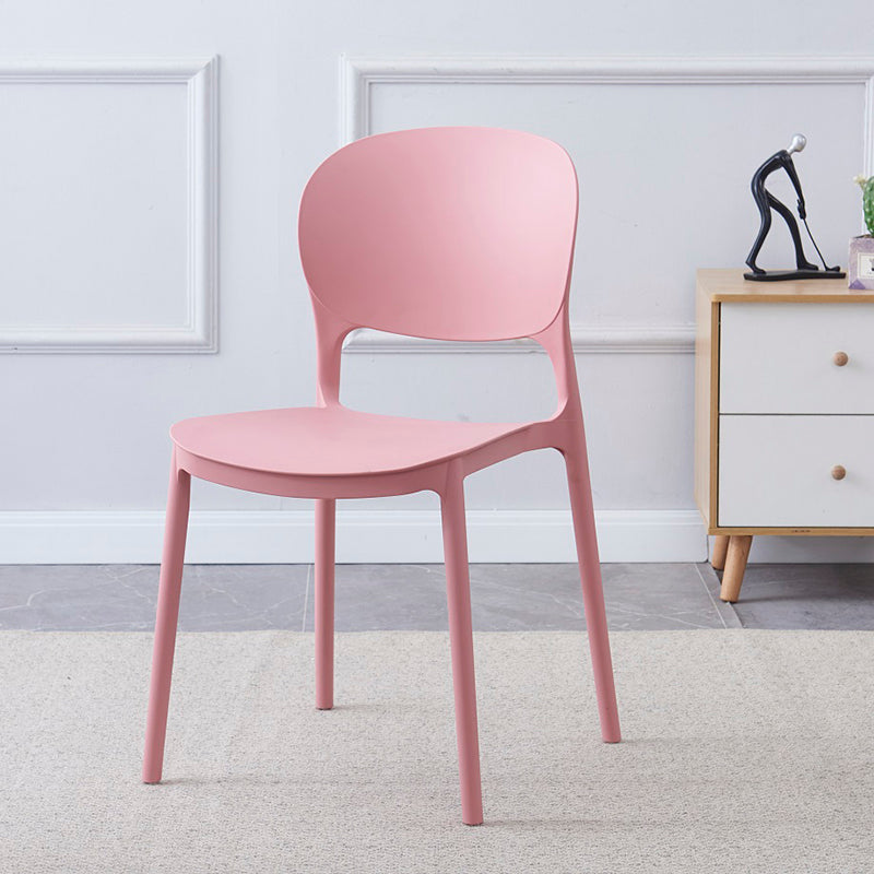 Scandinavian Restaurant Stacking Side Chair Matte Finish Plastic Dining Chair Clearhalo 'Dining Chairs' 'Dining Tables & Seating' 'dining_chair' 'furn' 'furn_dining_chair' 'Furniture' 'Kitchen & Dining Furniture' 5242177
