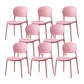 Scandinavian Restaurant Stacking Side Chair Matte Finish Plastic Dining Chair Pink 8 Piece Set Clearhalo 'Dining Chairs' 'Dining Tables & Seating' 'dining_chair' 'furn' 'furn_dining_chair' 'Furniture' 'Kitchen & Dining Furniture' 5242179