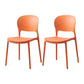 Scandinavian Restaurant Stacking Side Chair Matte Finish Plastic Dining Chair Orange 2 Piece Set Clearhalo 'Dining Chairs' 'Dining Tables & Seating' 'dining_chair' 'furn' 'furn_dining_chair' 'Furniture' 'Kitchen & Dining Furniture' 5242184