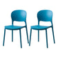 Scandinavian Restaurant Stacking Side Chair Matte Finish Plastic Dining Chair Blue 2 Piece Set Clearhalo 'Dining Chairs' 'Dining Tables & Seating' 'dining_chair' 'furn' 'furn_dining_chair' 'Furniture' 'Kitchen & Dining Furniture' 5242188