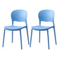 Scandinavian Restaurant Stacking Side Chair Matte Finish Plastic Dining Chair Sky Blue 2 Piece Set Clearhalo 'Dining Chairs' 'Dining Tables & Seating' 'dining_chair' 'furn' 'furn_dining_chair' 'Furniture' 'Kitchen & Dining Furniture' 5242192