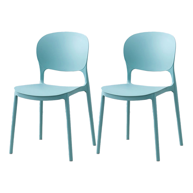 Scandinavian Restaurant Stacking Side Chair Matte Finish Plastic Dining Chair Green 2 Piece Set Clearhalo 'Dining Chairs' 'Dining Tables & Seating' 'dining_chair' 'furn' 'furn_dining_chair' 'Furniture' 'Kitchen & Dining Furniture' 5242196