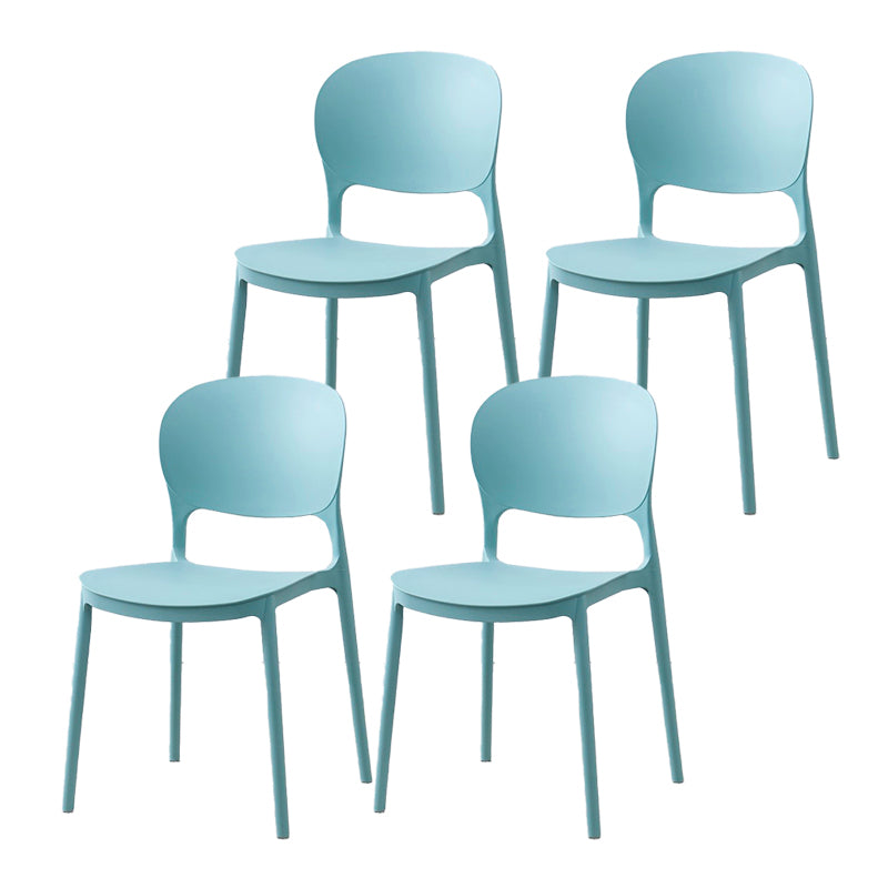 Scandinavian Restaurant Stacking Side Chair Matte Finish Plastic Dining Chair Green 4 Piece Set Clearhalo 'Dining Chairs' 'Dining Tables & Seating' 'dining_chair' 'furn' 'furn_dining_chair' 'Furniture' 'Kitchen & Dining Furniture' 5242197