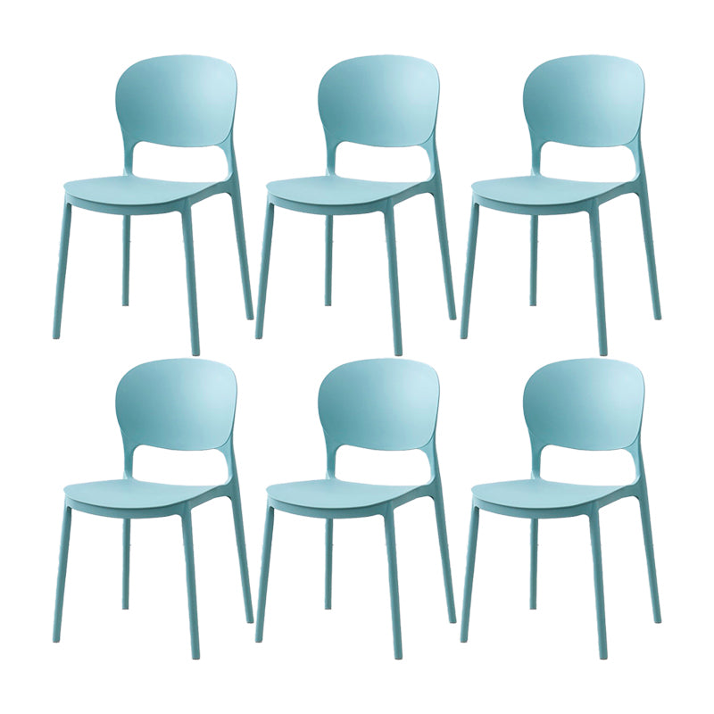 Scandinavian Restaurant Stacking Side Chair Matte Finish Plastic Dining Chair Green 6 Piece Set Clearhalo 'Dining Chairs' 'Dining Tables & Seating' 'dining_chair' 'furn' 'furn_dining_chair' 'Furniture' 'Kitchen & Dining Furniture' 5242198