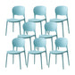Scandinavian Restaurant Stacking Side Chair Matte Finish Plastic Dining Chair Green 8 Piece Set Clearhalo 'Dining Chairs' 'Dining Tables & Seating' 'dining_chair' 'furn' 'furn_dining_chair' 'Furniture' 'Kitchen & Dining Furniture' 5242199