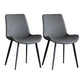 Industrial Style Faux Leather Side Chairs Arm Solid Back Dining Side Chair Grey 2 Piece Set Clearhalo 'Dining Chairs' 'Dining Tables & Seating' 'dining_chair' 'furn' 'furn_dining_chair' 'Furniture' 'Kitchen & Dining Furniture' 5242302