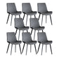Industrial Style Faux Leather Side Chairs Arm Solid Back Dining Side Chair Grey 8 Piece Set Clearhalo 'Dining Chairs' 'Dining Tables & Seating' 'dining_chair' 'furn' 'furn_dining_chair' 'Furniture' 'Kitchen & Dining Furniture' 5242307