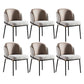 Minimalist Design Linen Fabric Dining Chairs Solid Back Chair