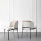 Minimalist Design Linen Fabric Dining Chairs Solid Back Chair