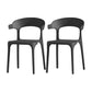 Scandinavian Matte Finish Plastic Dining Chair Milk Tea Shop Stacking Arm Chair