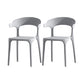 Scandinavian Matte Finish Plastic Dining Chair Milk Tea Shop Stacking Arm Chair