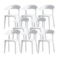 Scandinavian Matte Finish Plastic Dining Chair Milk Tea Shop Stacking Arm Chair