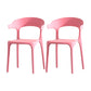 Scandinavian Matte Finish Plastic Dining Chair Milk Tea Shop Stacking Arm Chair