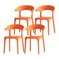 Scandinavian Matte Finish Plastic Dining Chair Milk Tea Shop Stacking Arm Chair