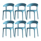 Scandinavian Matte Finish Plastic Dining Chair Milk Tea Shop Stacking Arm Chair