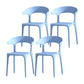 Scandinavian Matte Finish Plastic Dining Chair Milk Tea Shop Stacking Arm Chair