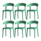 Scandinavian Matte Finish Plastic Dining Chair Milk Tea Shop Stacking Arm Chair
