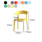 Scandinavian Matte Finish Plastic Dining Chair Milk Tea Shop Stacking Arm Chair