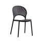 Silla lateral de té de leche escandinava apilada acabado mate silla de comedor de plástico