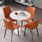Glam Sintered Stone Dining Table Set Round 1/2/3/4/5 Pieces Dining Set for Home Use