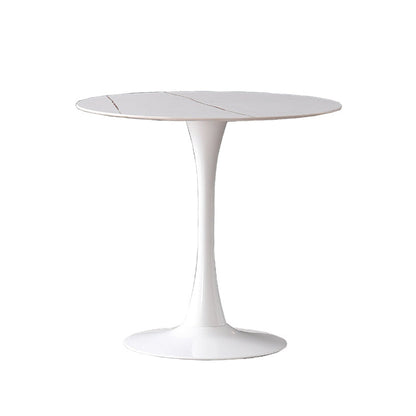Glam Sintered Stone Dining Table Set Round 1/2/3/4/5 Pieces Dining Set for Home Use