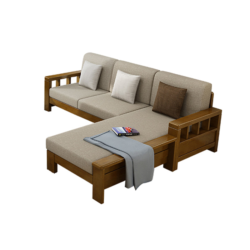 Craftsman Recessed Arm Sofa with Pillows 33.46" for Living Room