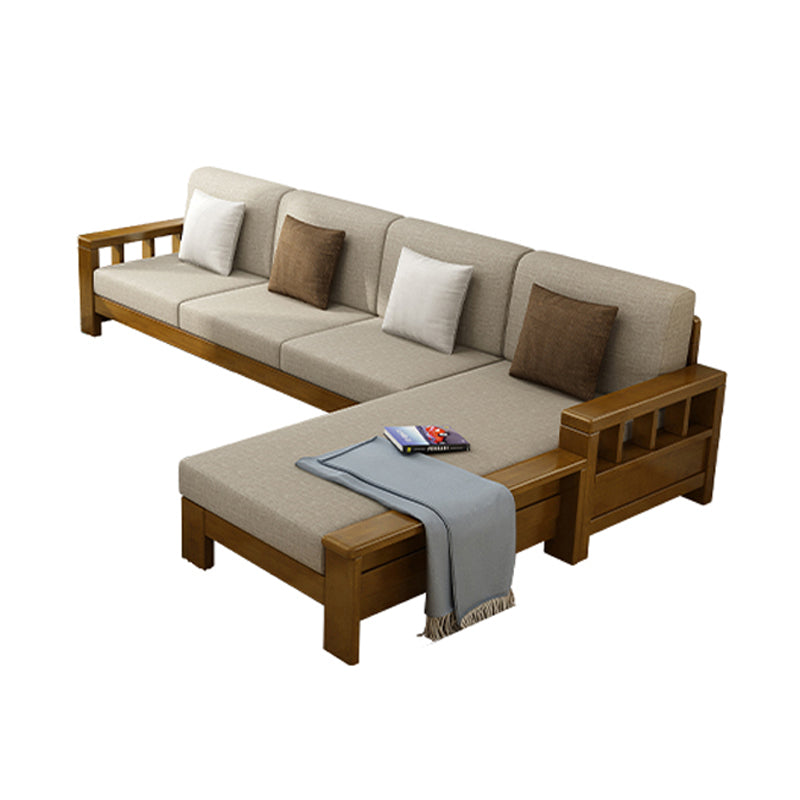 Craftsman Recessed Arm Sofa with Pillows 33.46" for Living Room